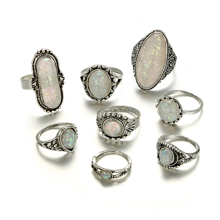 Antique Silver Color Rings Sets